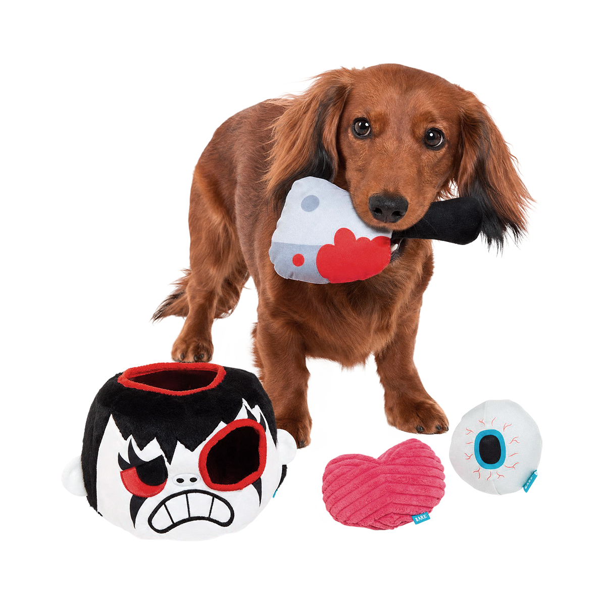 Dead Head Burow Plush Multi-Part + Enrichment Dog Toy