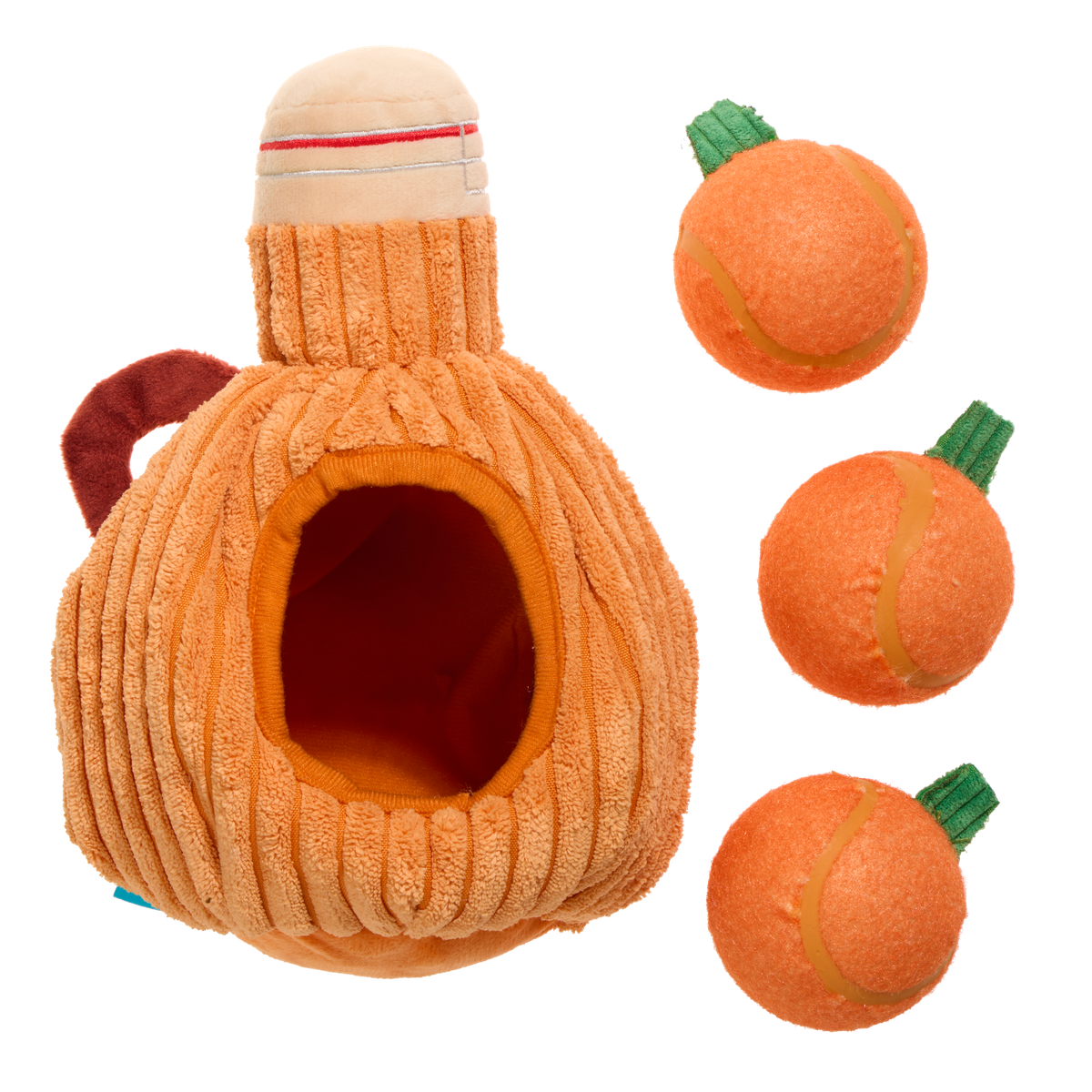 Pupkin Ale Growler Plush Multi-Part + Fetch + Enrichment Dog Toy