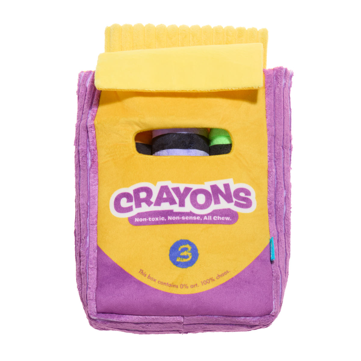 Playola Crayons Plush Extra-Large + Multi-Part + Enrichment Dog Toy
