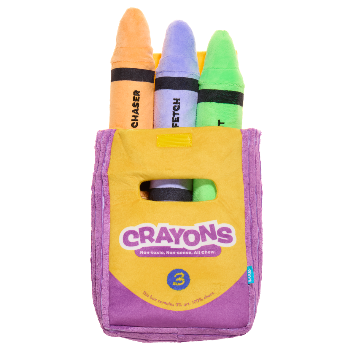 Playola Crayons Plush Extra-Large + Multi-Part + Enrichment Dog Toy