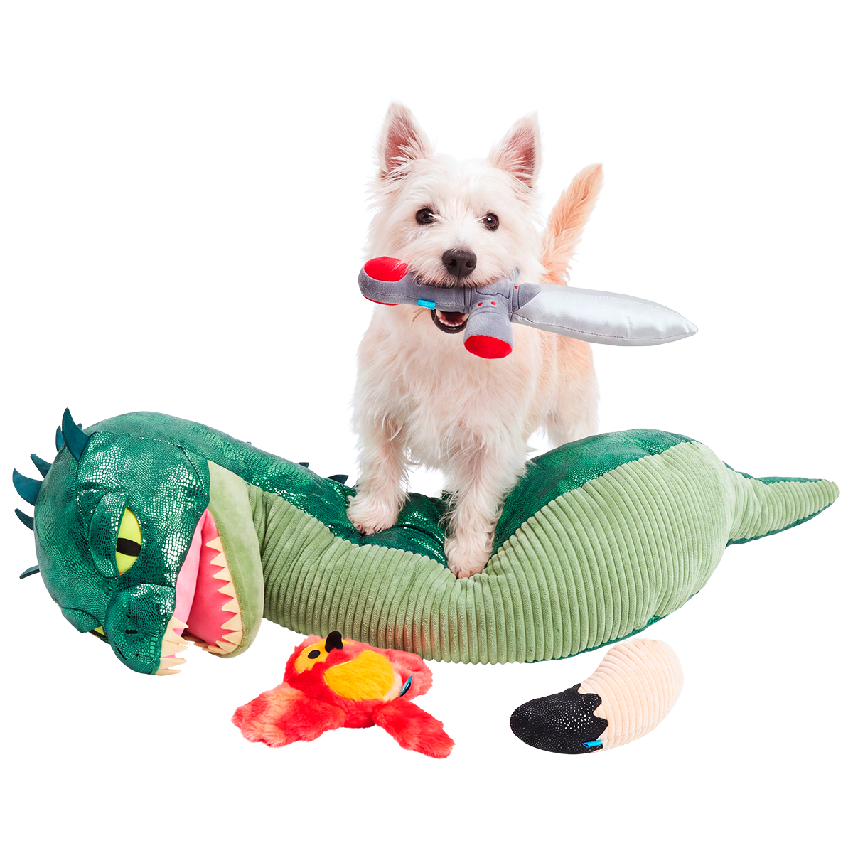 Basilisk Plush XXXL Multi-Part + Enrichment Dog Toy