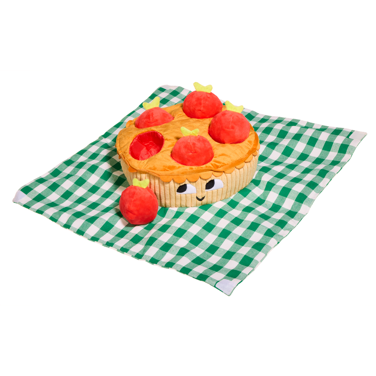 Fresh-Barked Apple Pie Plush Extra-Large + Multi-Part + Enrichment Dog Toy