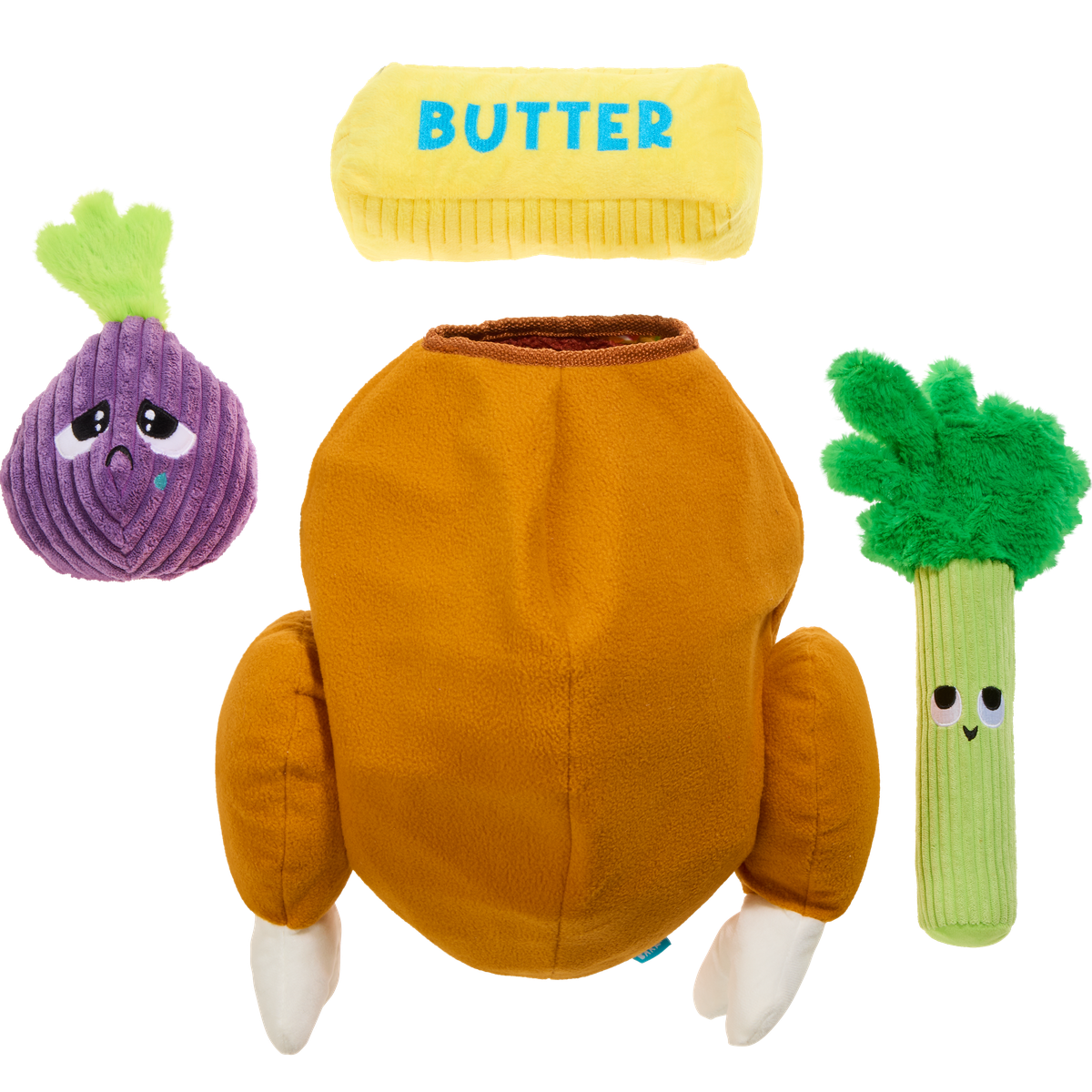 Over-Snuffed Turkey Plush Extra-Large + Multi-Part + Enrichment Dog Toy