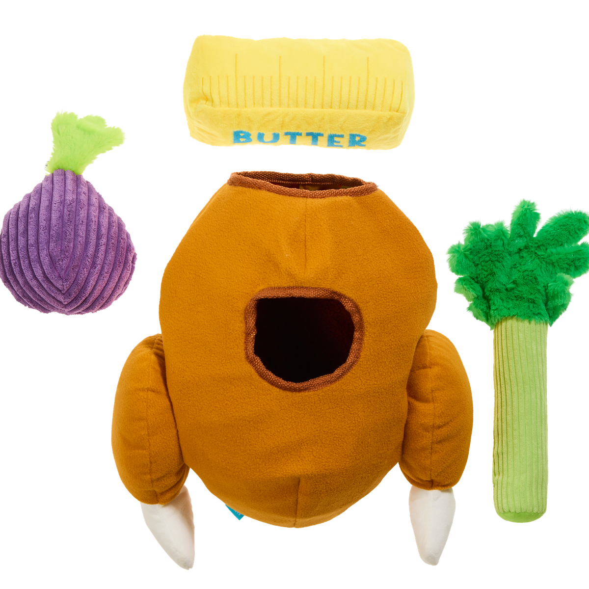 Over-Snuffed Turkey Plush Extra-Large + Multi-Part + Enrichment Dog Toy