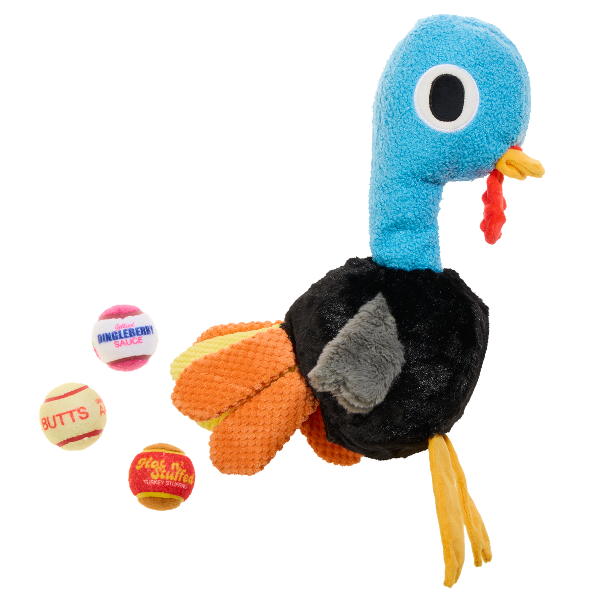 Jerky Turkey Plush XXL Multi-Part + Fetch + Enrichment Dog Toy