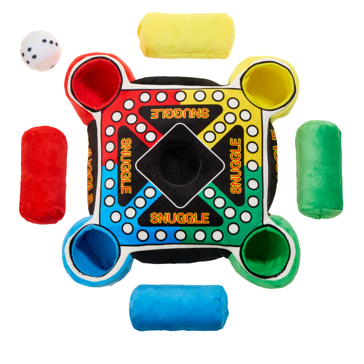 Snuggle Plush Extra-Large + Multi-Part + Enrichment + Fetch Dog Toy