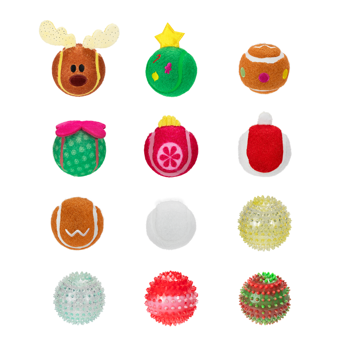 Poppin' Baubles Plush Multi-Part + Fetch Dog Toy