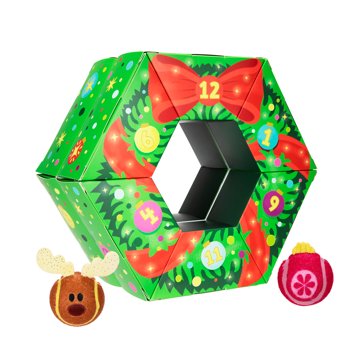 Poppin' Baubles Plush Multi-Part + Fetch Dog Toy