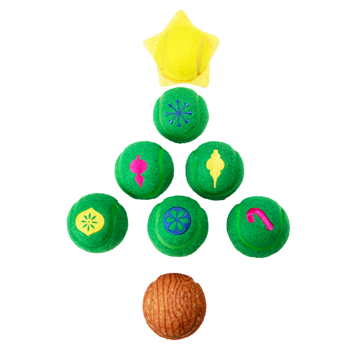 Deck the Balls Plush Multi-Part + Fetch Dog Toy