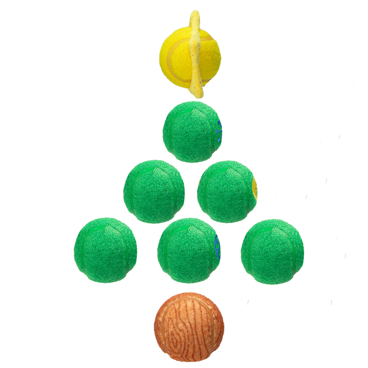Deck the Balls Plush Multi-Part + Fetch Dog Toy