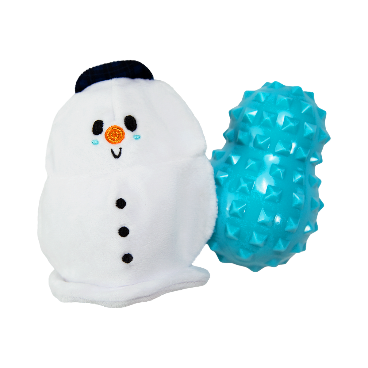 Slushy the Snowman Super Chewer Durable 2-in-1 Dog Toy