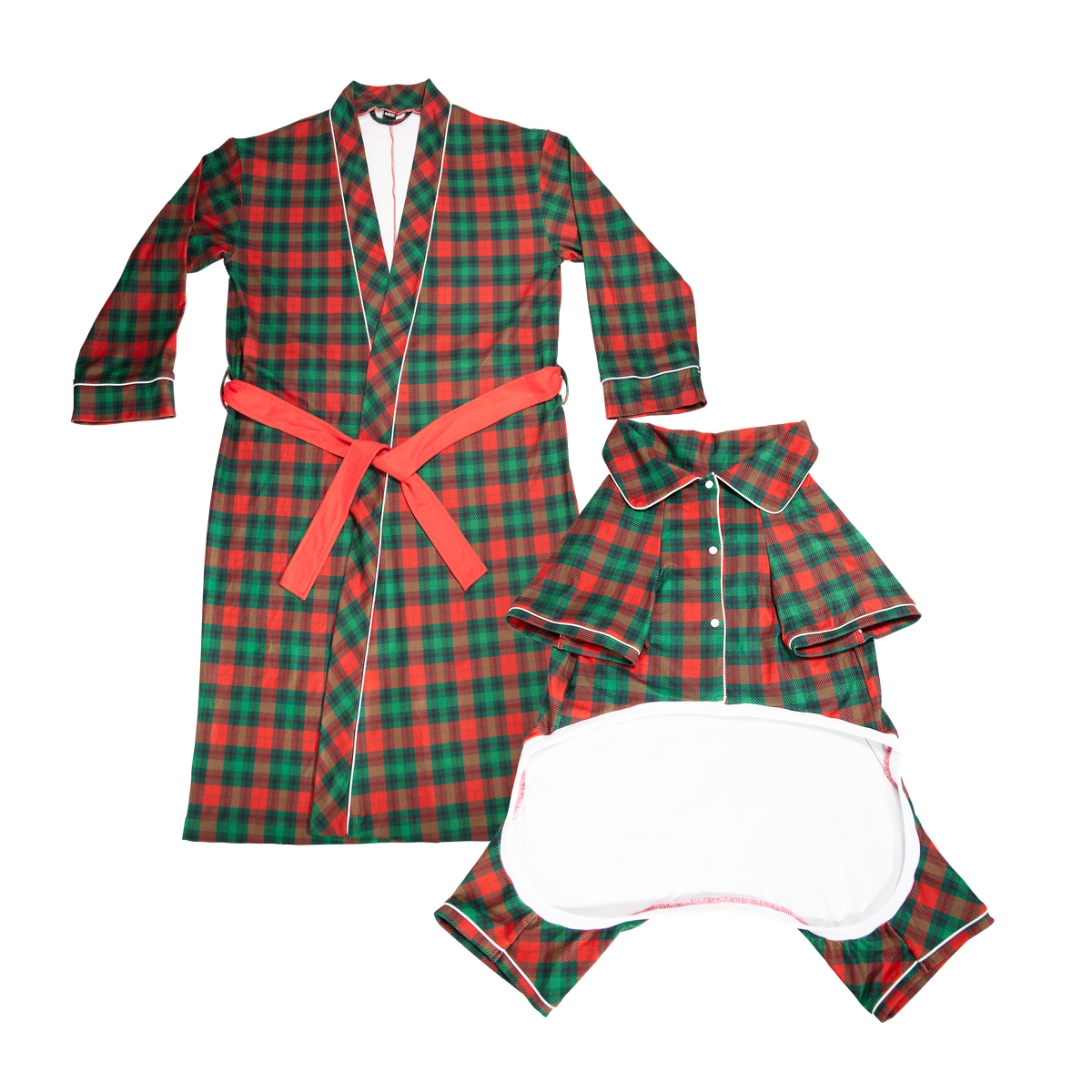 Howliday PJs For Two Dog PJ & Human Robe Set