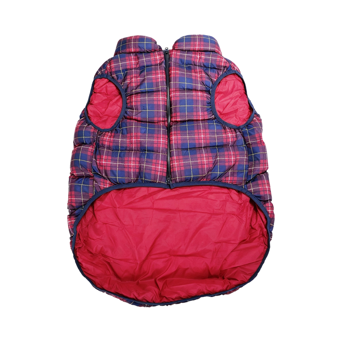 Plaid Dog Puffer#Color_Red
