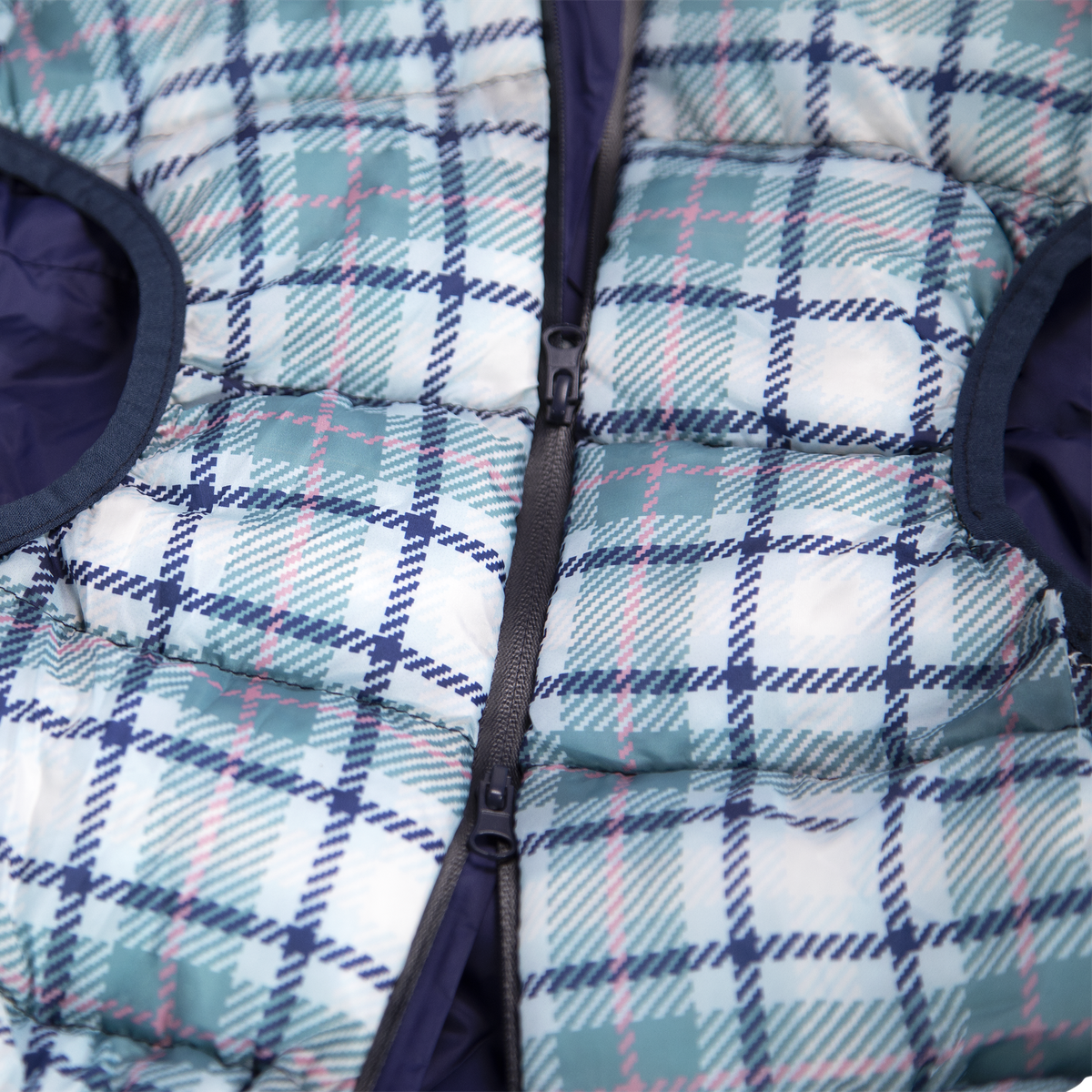 Plaid Dog Puffer#Color_Blue