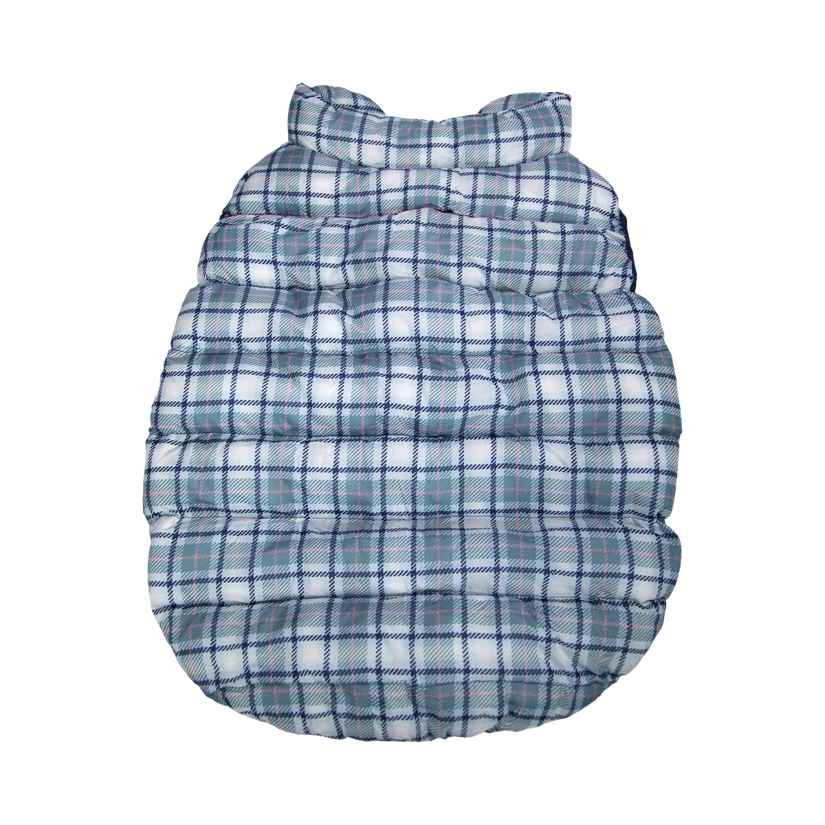 Plaid Dog Puffer#Color_Blue