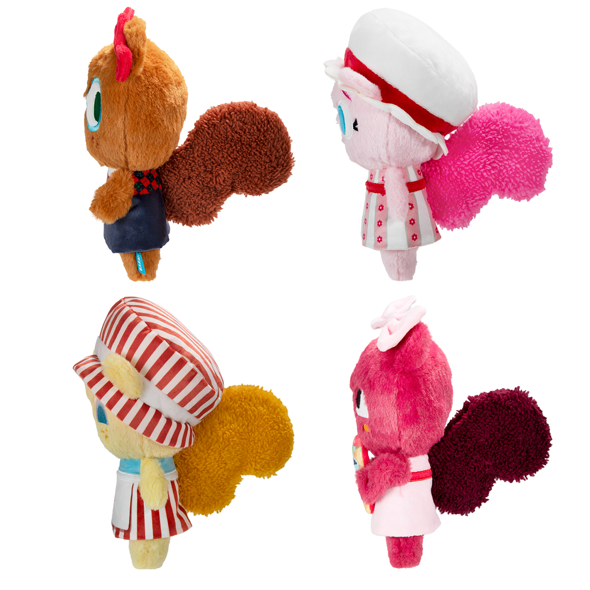 American Squirrel Dolls Plush Multi-Part Dog Toy