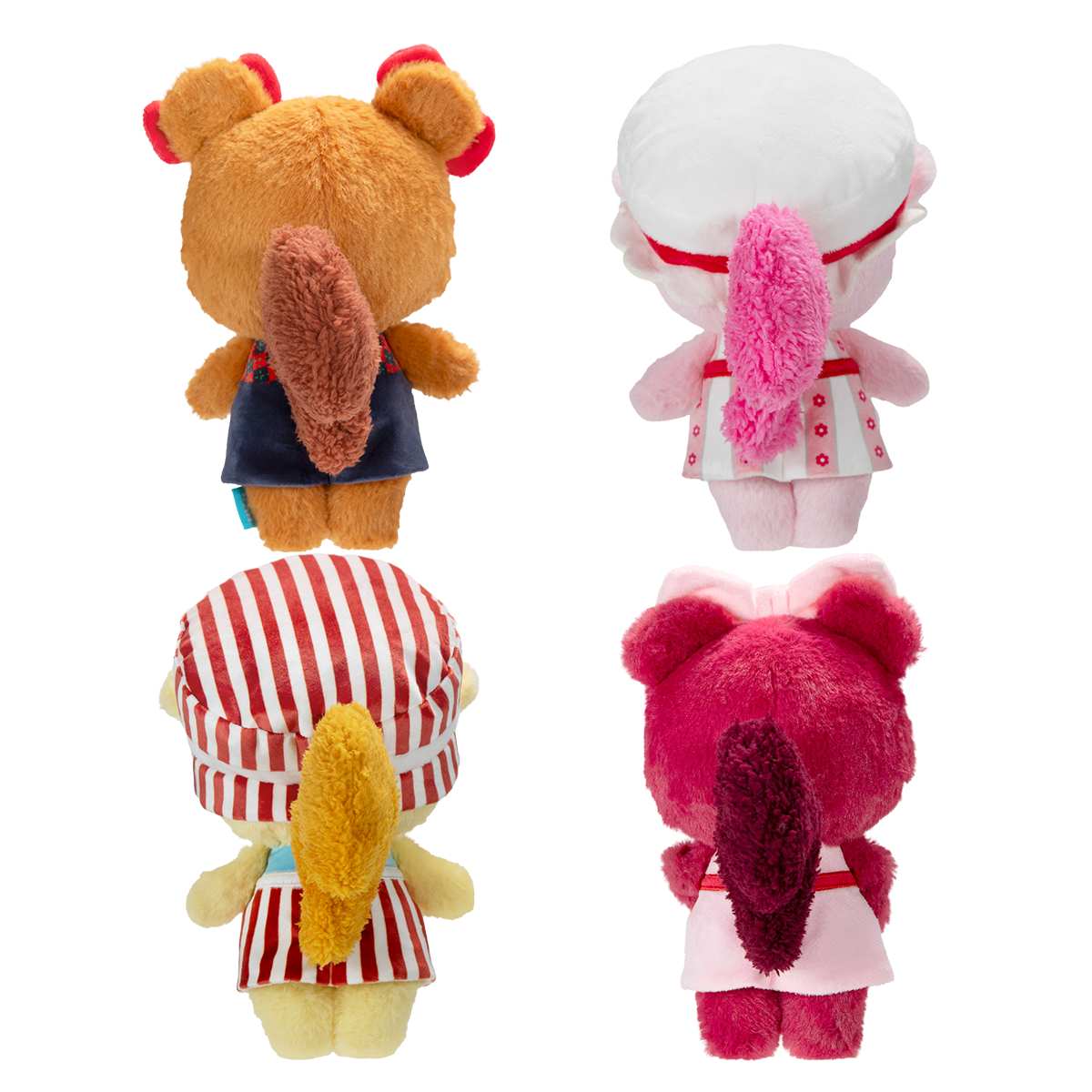 American Squirrel Dolls Plush Multi-Part Dog Toy