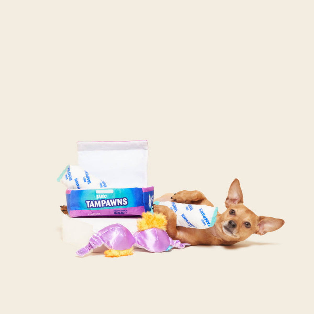 Tampawns Plush Multi-Part + Enrichment Dog Toy