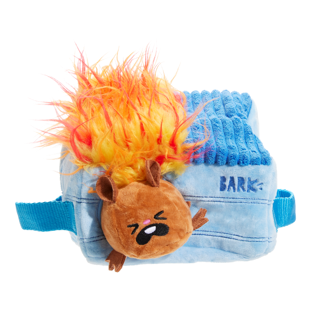 Hide n' Squeak Dumpster Fire Plush Enrichment + Multi-Part Dog Toy