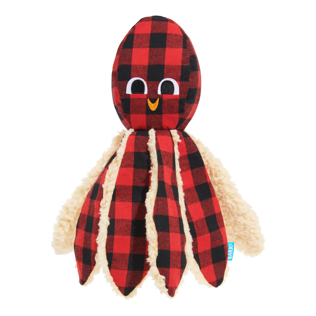 Plaid Ollie the Octopus Whip-n-Flip Plush Tug Dog Toy – BARK