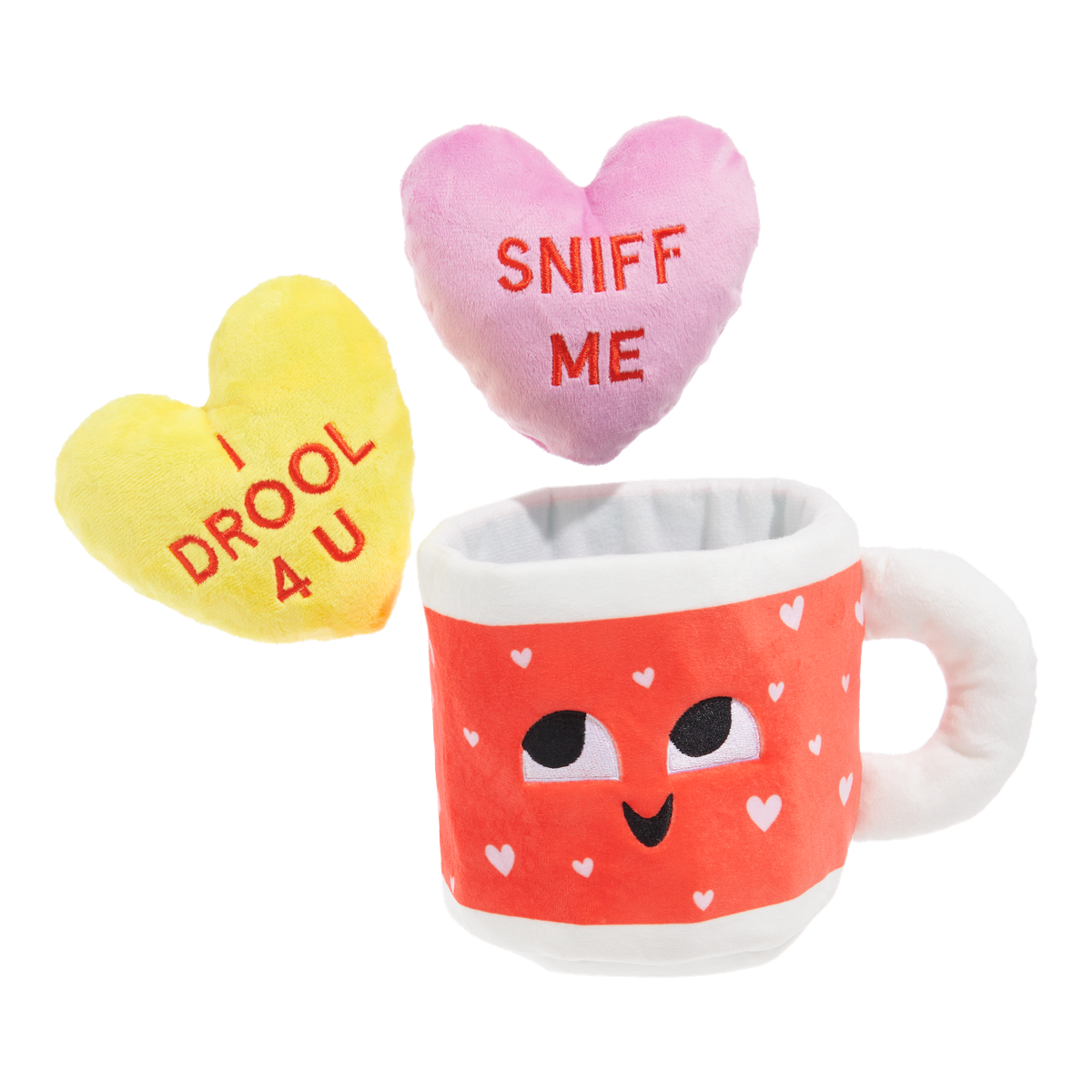 Mugs n' Kisses Plush Multi-Part + Enrichment Dog Toy