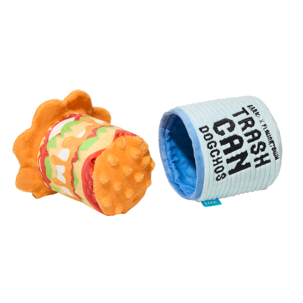 Trash Can Dogchos Plush Multi-Part + Enrichment Dog Toy