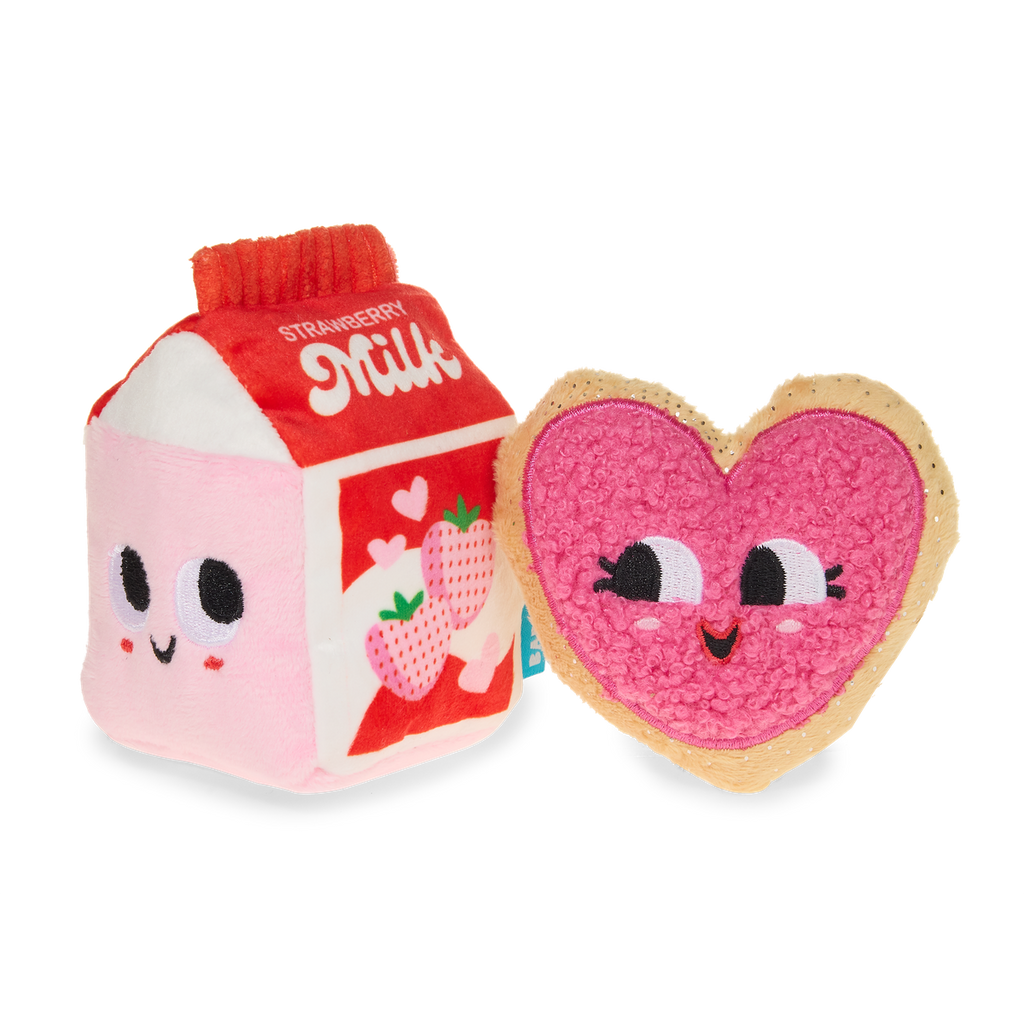 Squeak Heart Snack Plush Multi-Part Dog Toy – BARK