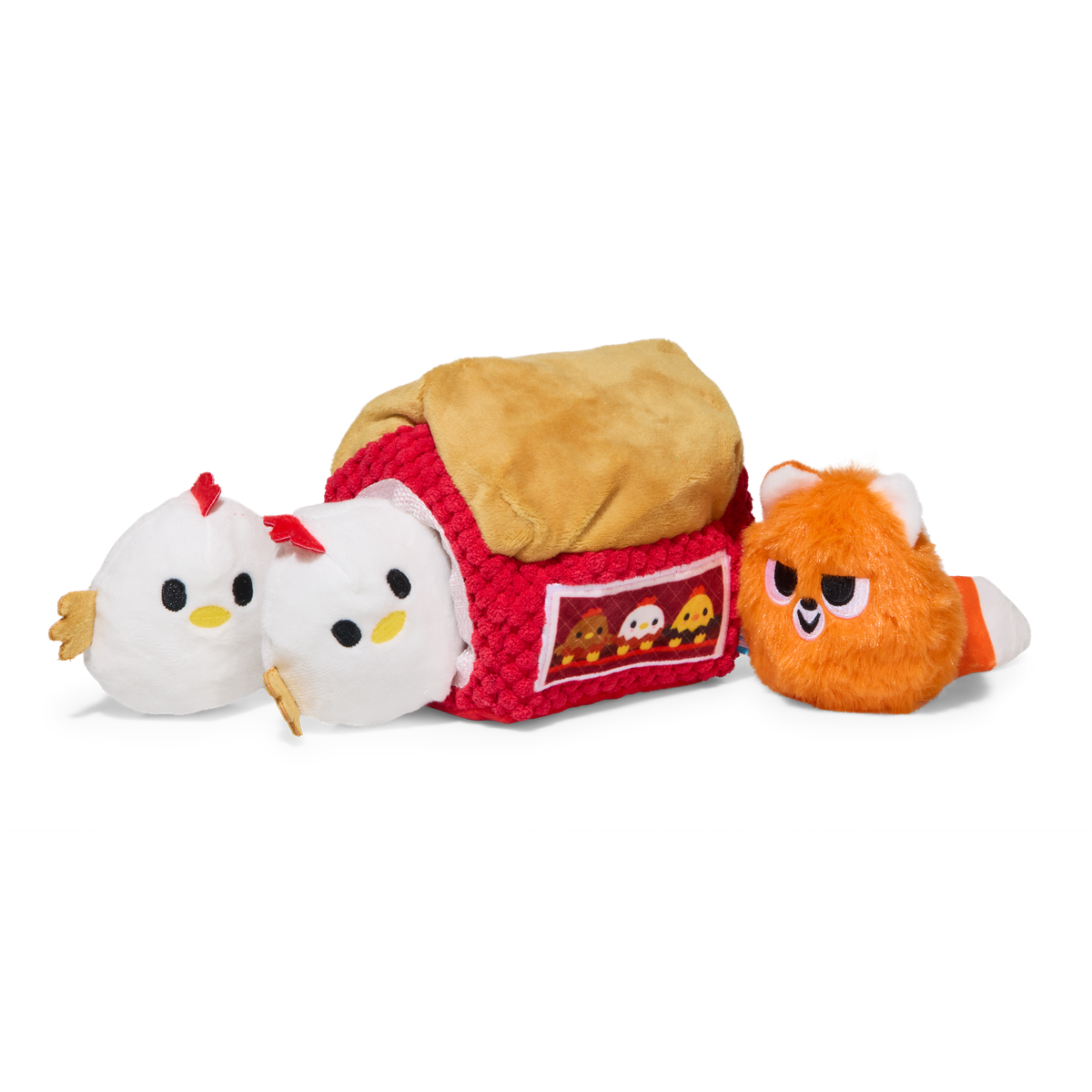 Hen Party Plush Multi-Part + Enrichment Dog Toy