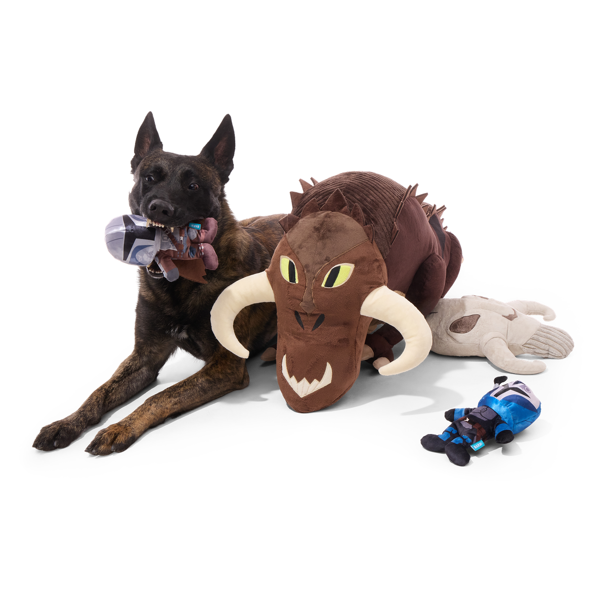 Mythosaur™ Plush XXXL Multi-Part + Enrichment Dog Toy