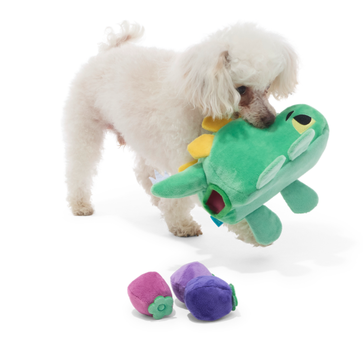 Berry Hungry Bernard Plush Multi-Part + Enrichment Dog Toy