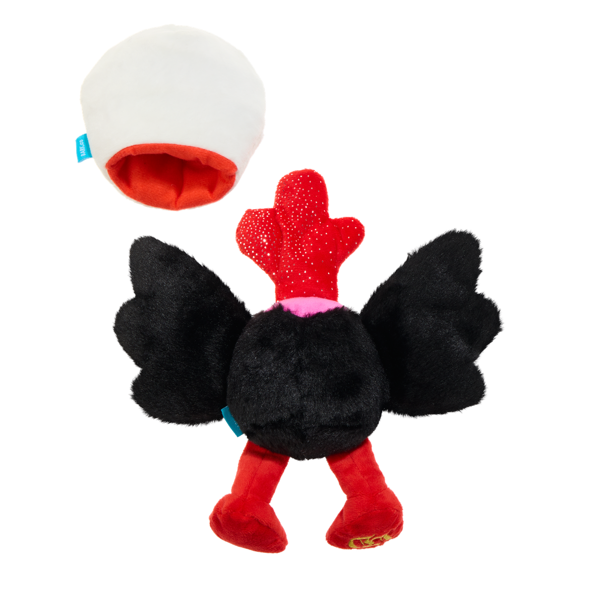 Murder Bird Plush Multi-Part + Tug Dog Toy