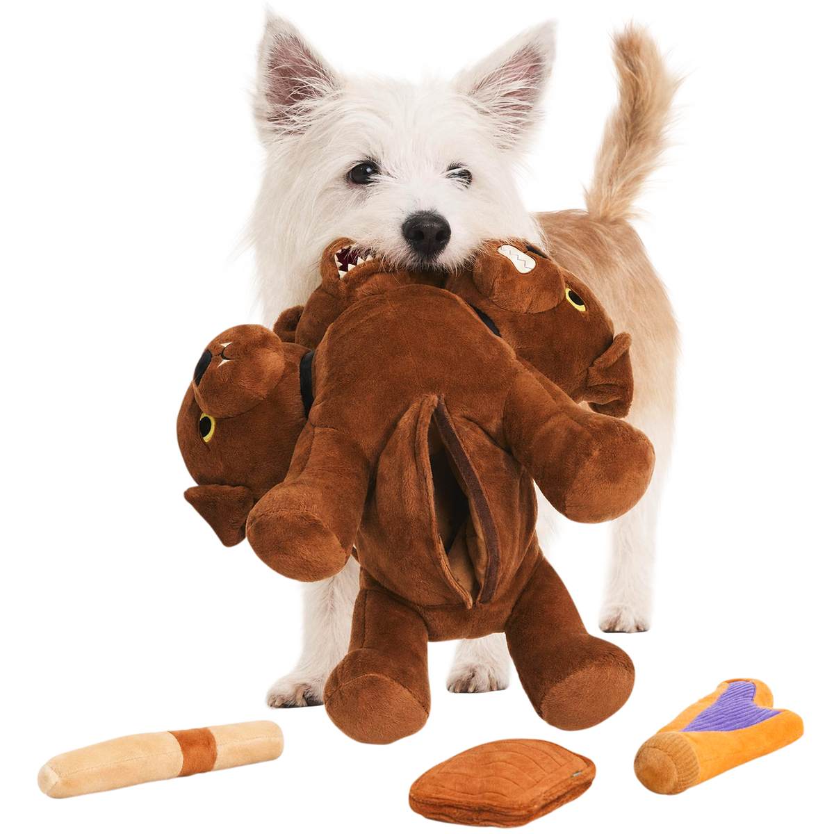 Sleepytime Fluffy Plush Extra-Large + Multi-Part + Enrichment Dog Toy