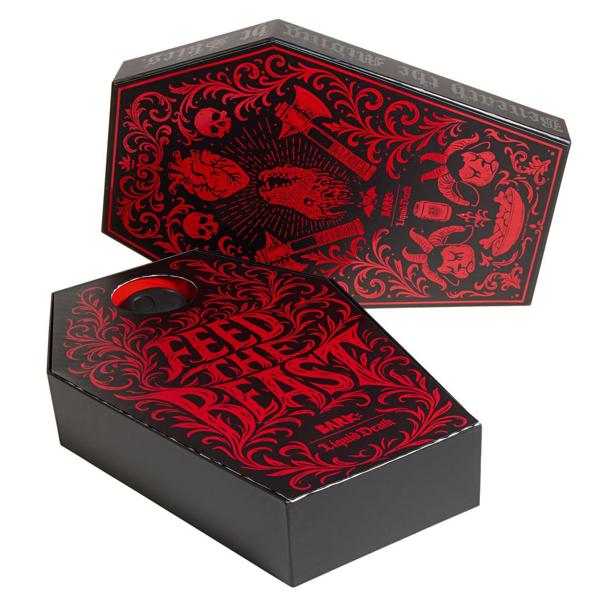 BARK x Liquid Death Feed the Beast Consumables Packup