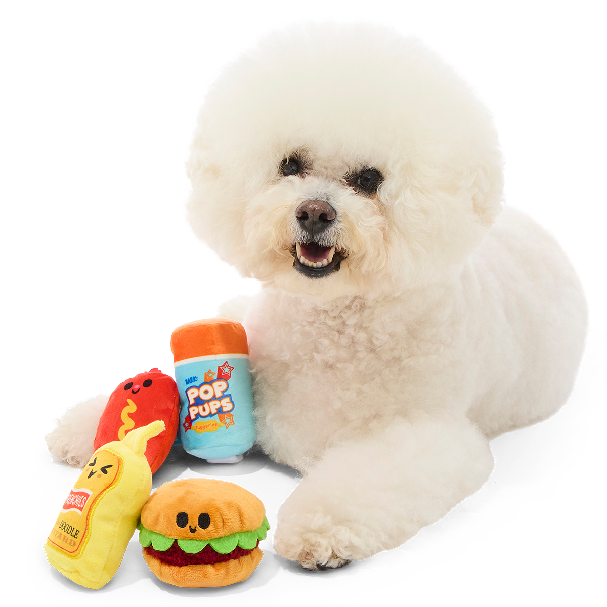 The Bark-B-Q Bunch Plush Multi-Part Dog Toy