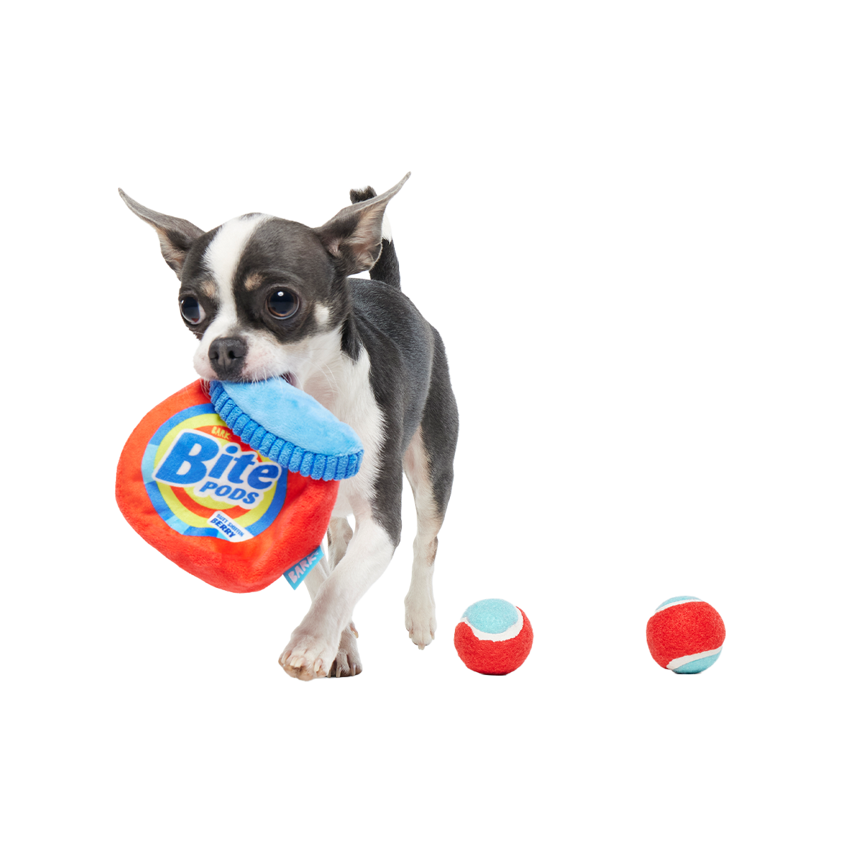 Bite Pods Plush Multi-Part + Fetch + Enrichment Dog Toy