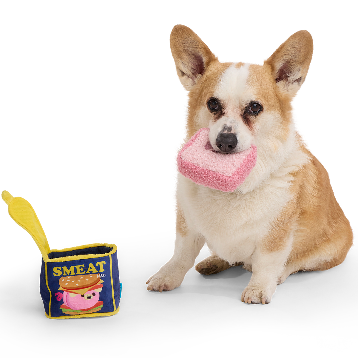 Canned Smeat Plush Multi-Part + Enrichment Dog Toy