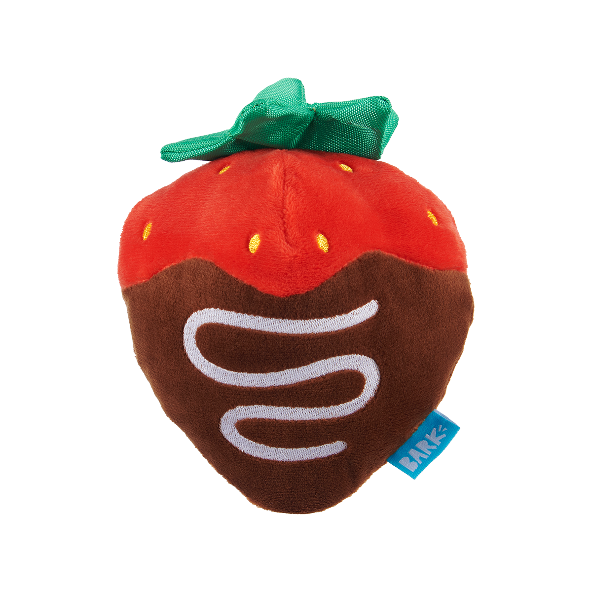 Chocolate Slobber Strawberry Plush Fetch Dog Toy