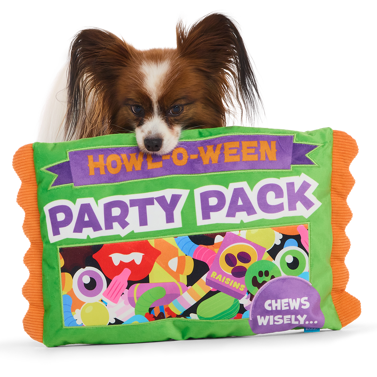 Chomp-Size Candy Pack Plush Extra-Large + 2-in-1 Dog Toy