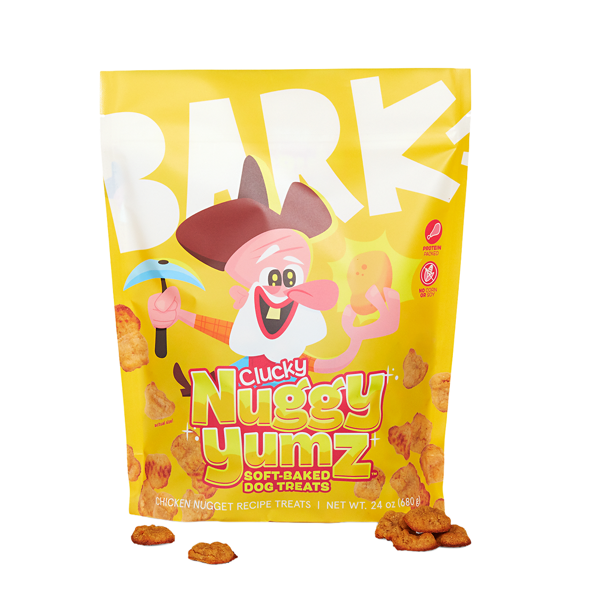 Clucky Nuggy Yumz Soft+Chewy Chicken Dog Treats, 24 oz