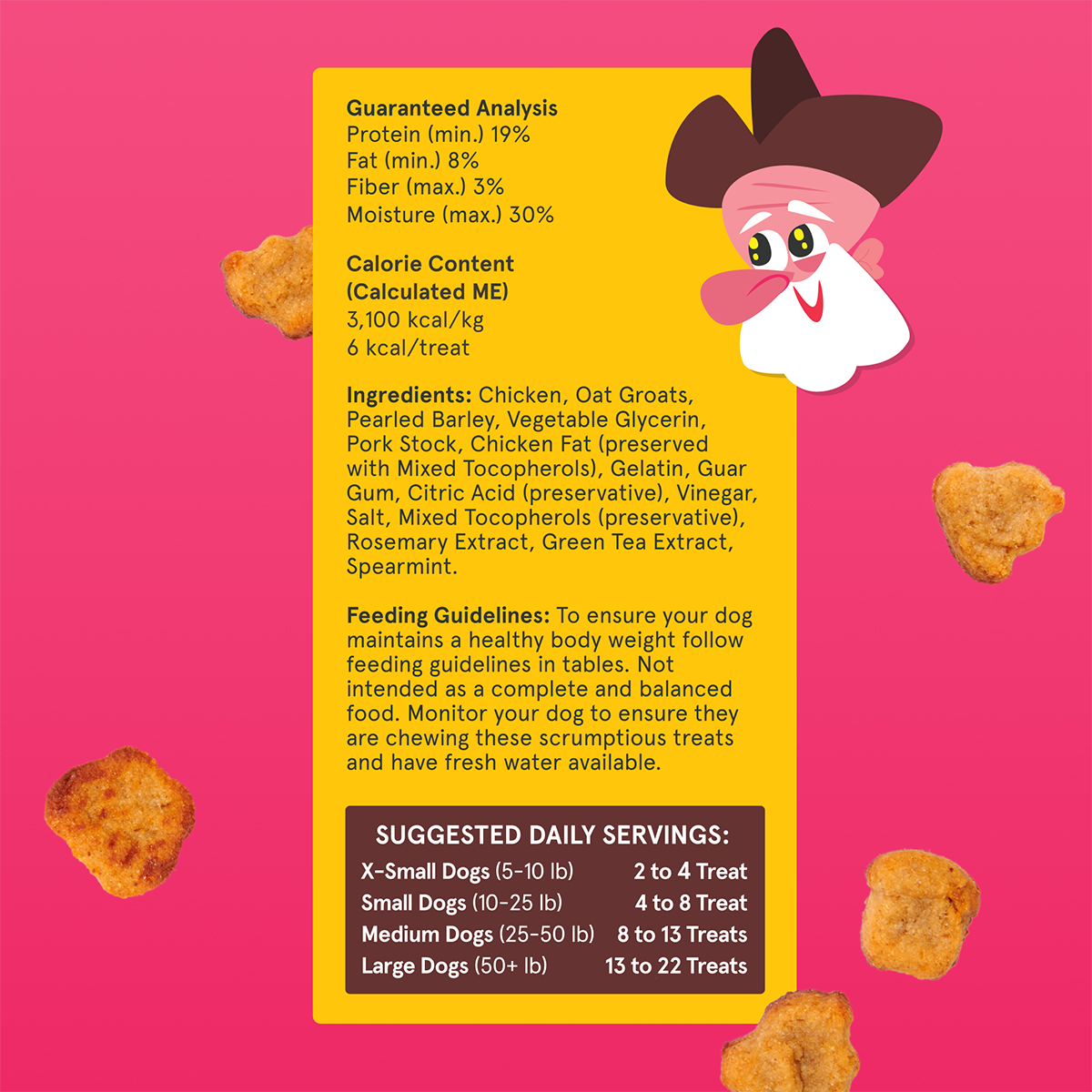 Clucky Nuggy Yumz Soft+Chewy Chicken Dog Treats, 24 oz
