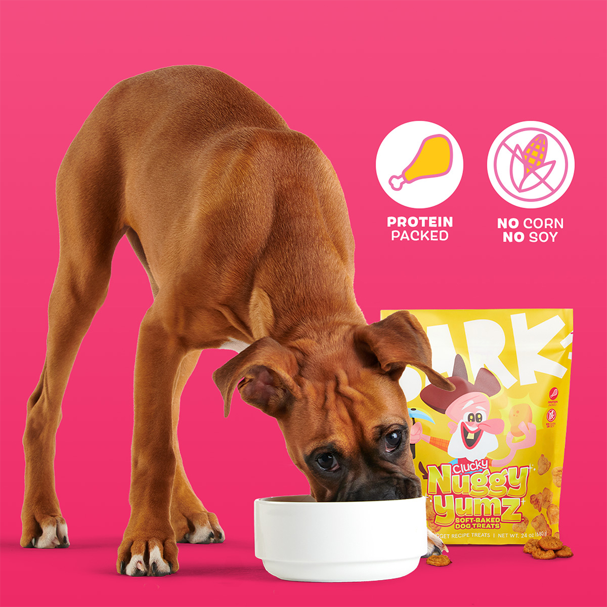 Clucky Nuggy Yumz Soft+Chewy Chicken Dog Treats, 24 oz