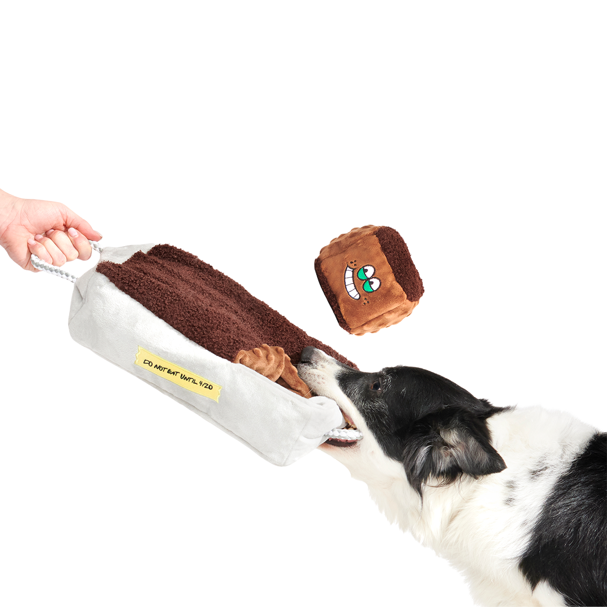 Cosmutt Brownies Plush Extra Large Multi-Part + Enrichment Dog Toy