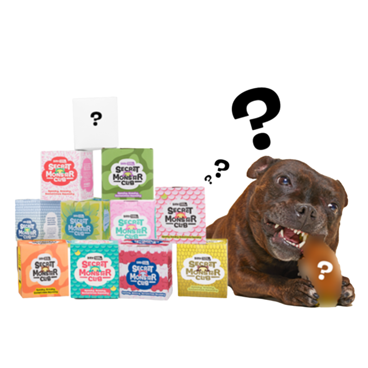 Secret Monster Club, Super Chewer Durable 2-in-1 Rip and Reveal Monthly Dog Toys