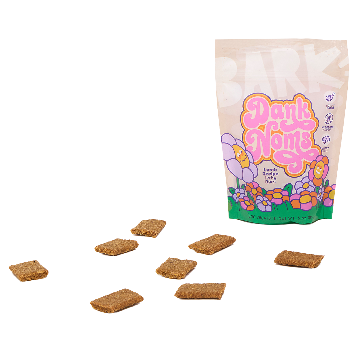 Dank Noms Lamb Jerky Bars Dog Treats, 3 oz