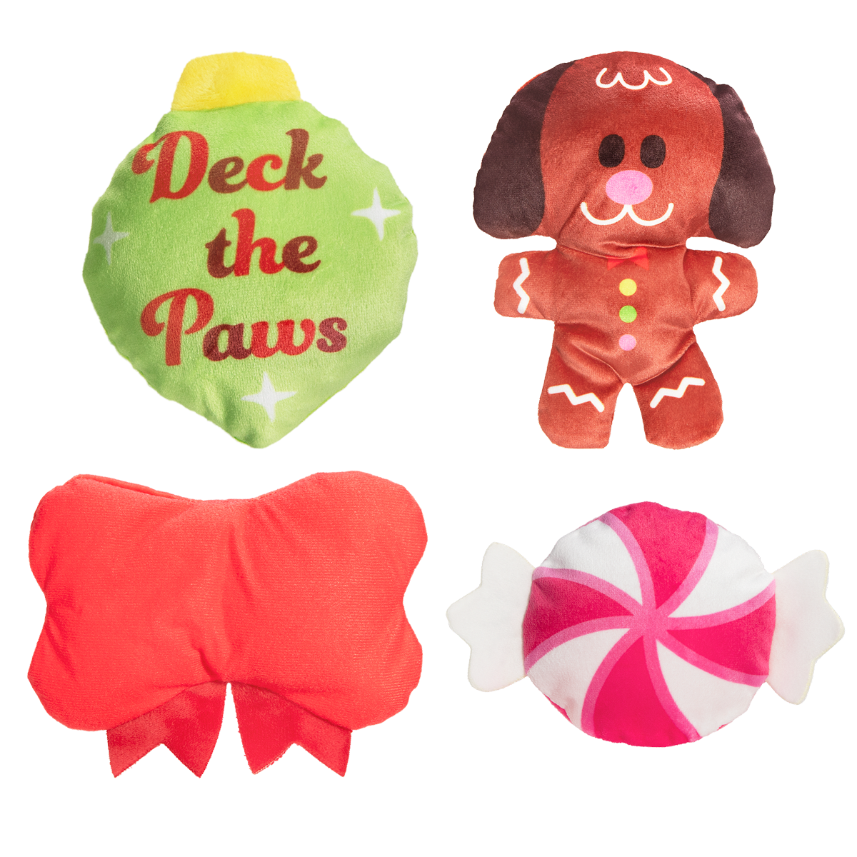 Deck the Paws Dog Hoodie + 4 Plush Dog Toys