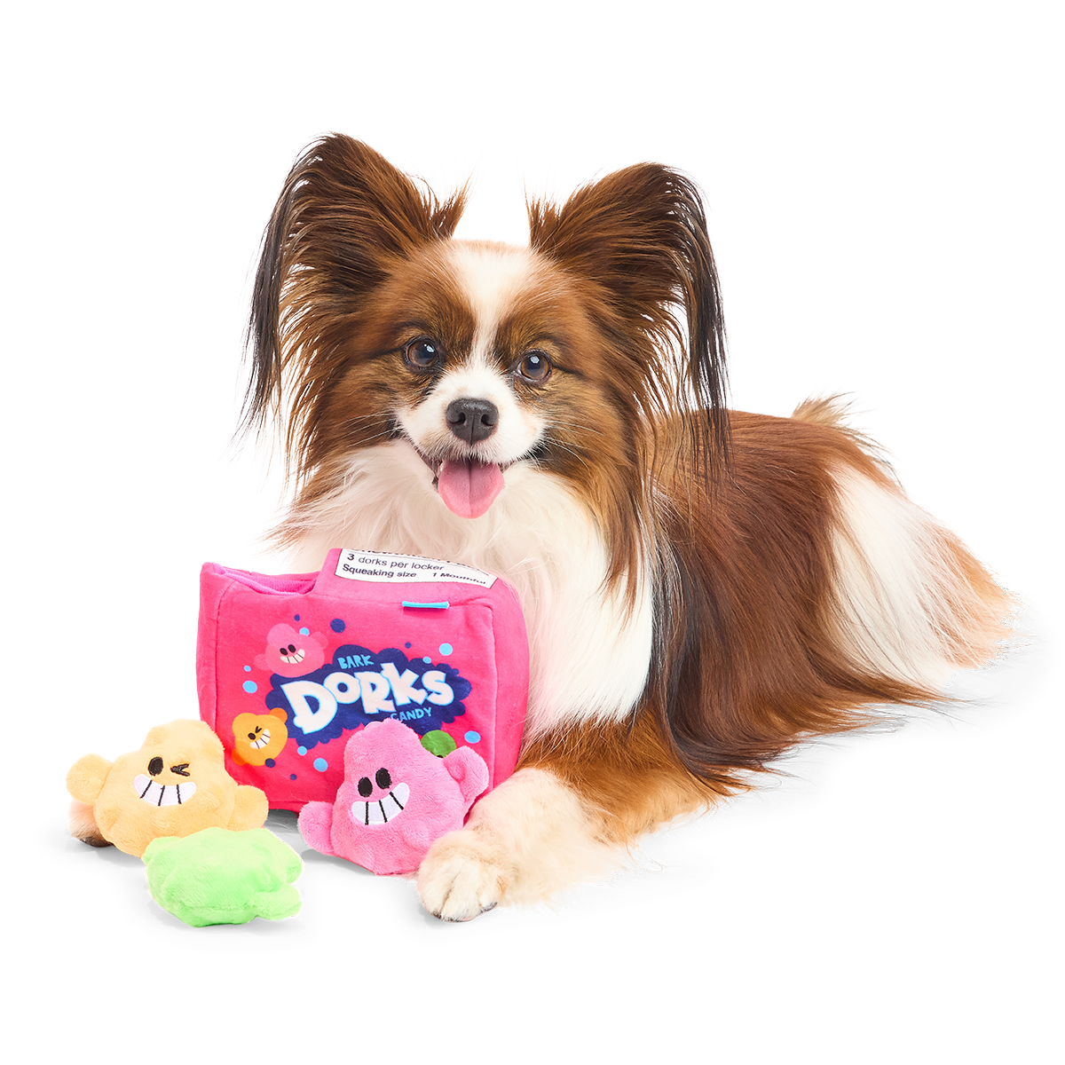 Dorks Plush Multi-Part + Enrichment Dog Toy