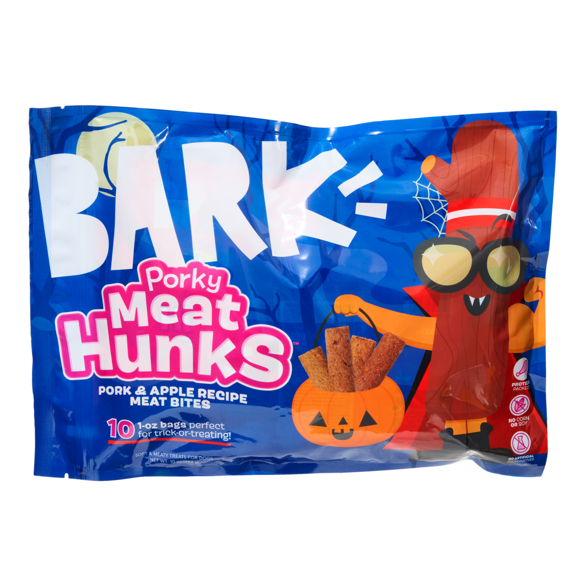 Porky Meat Hunks 1 oz, 10 Pack