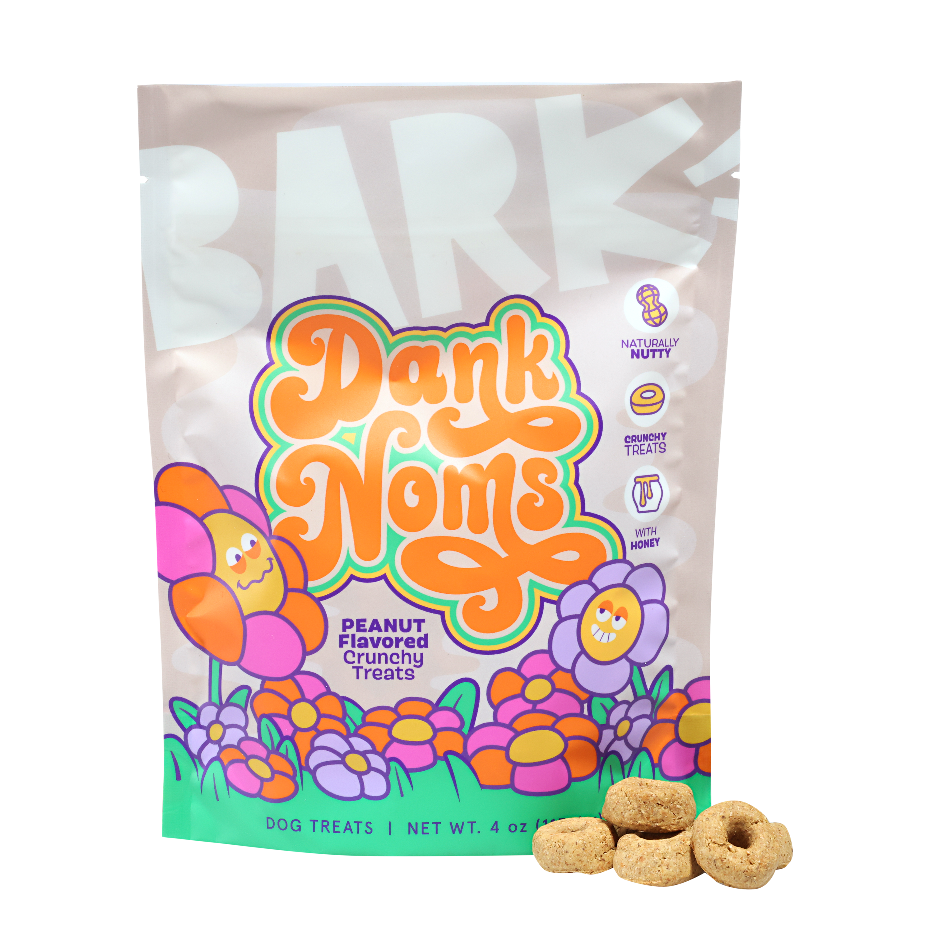 Dank Noms Peanuts, Lamb, Hard, Crunchy, Jerky Dog Treats, 2 Pack