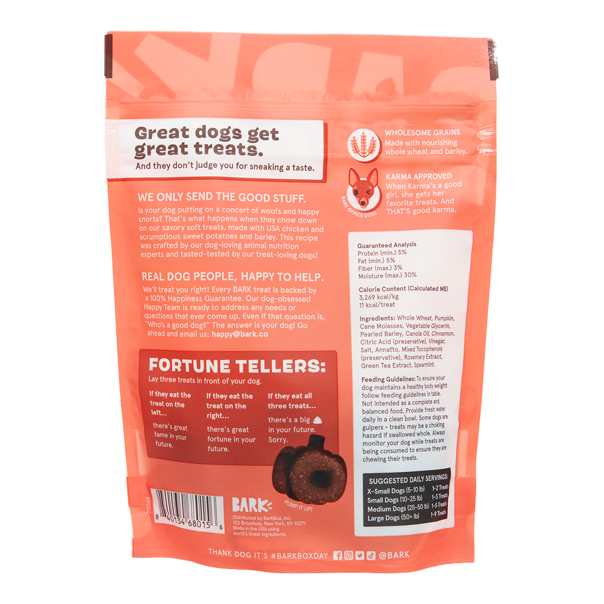 Jack-o-Loops Pumpkin Soft Baked Dog Treats, 4 oz