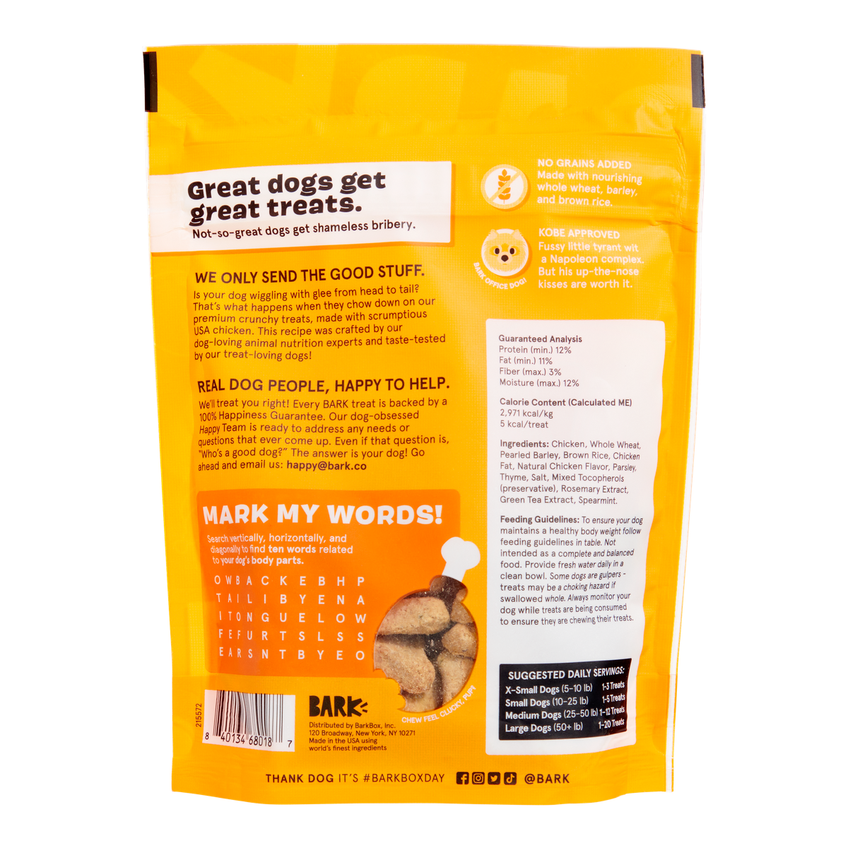 Clucky Yummies Chicken Crunchy Dog Treats, 4 oz